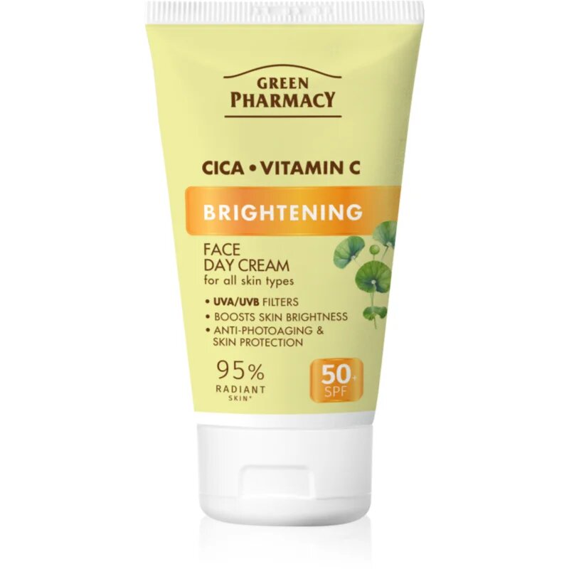 Green Pharmacy Cica + Vitamin C rozjasňující denní krém SPF 50+ 50 ml