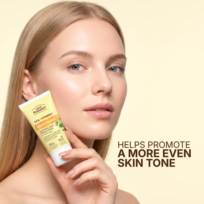 Green Pharmacy Cica + Vitamin C rozjasňující maska na obličej 50 ml