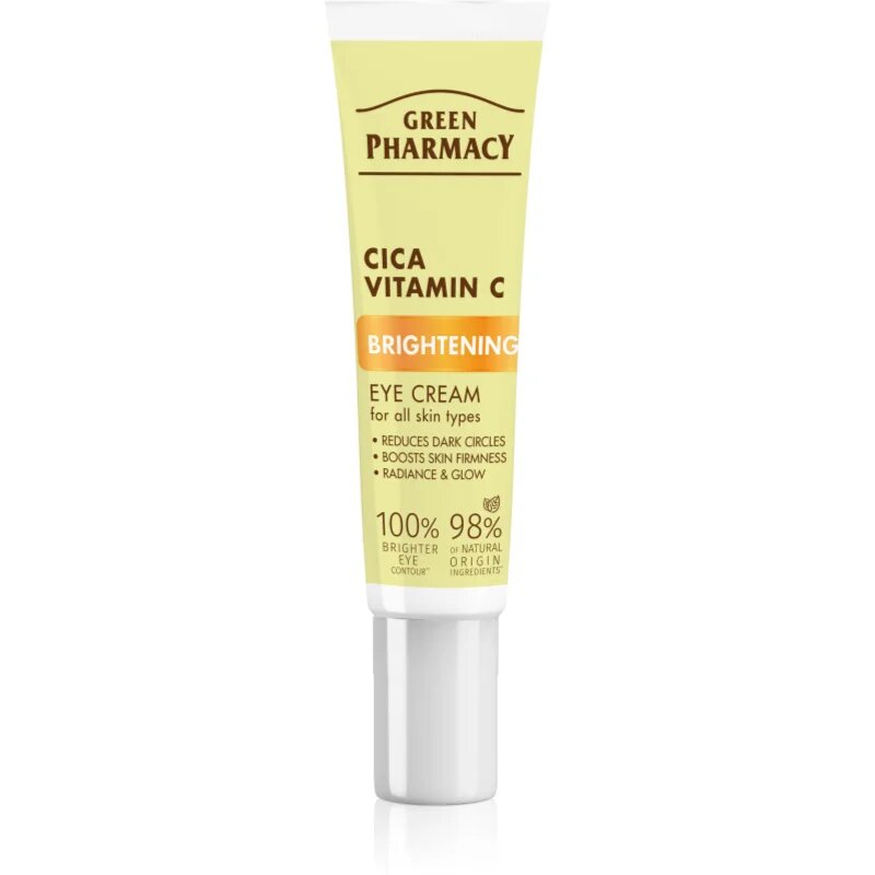 Green Pharmacy Cica + Vitamin C rozjasňující oční krém 15 ml