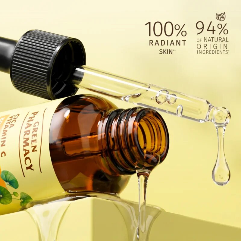 Green Pharmacy Cica + Vitamin C rozjasňující sérum s vitaminem C 30 ml