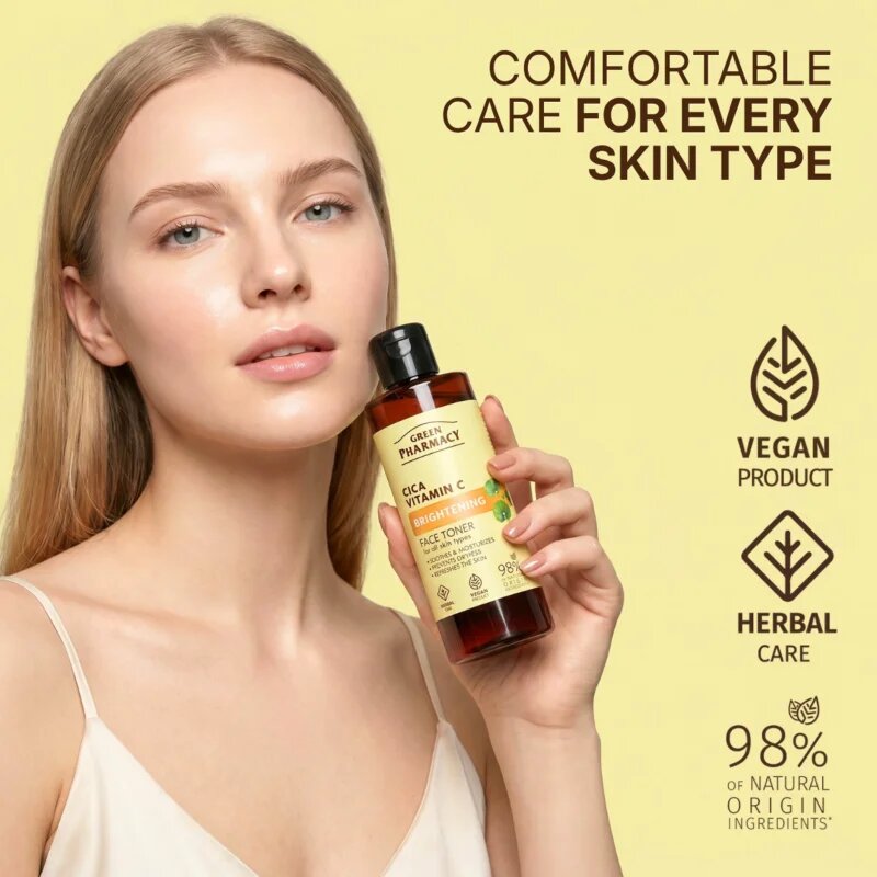 Green Pharmacy Cica + Vitamin C rozjasňující tonikum 200 ml