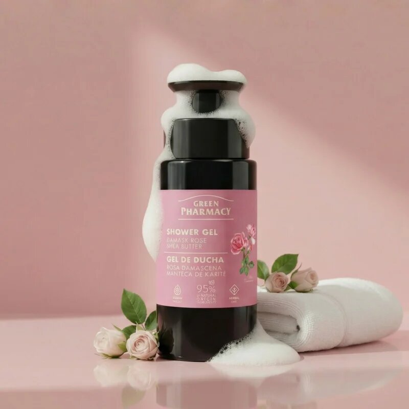 Green Pharmacy Damask Rose & Shea Butter sprchový gel 739 ml