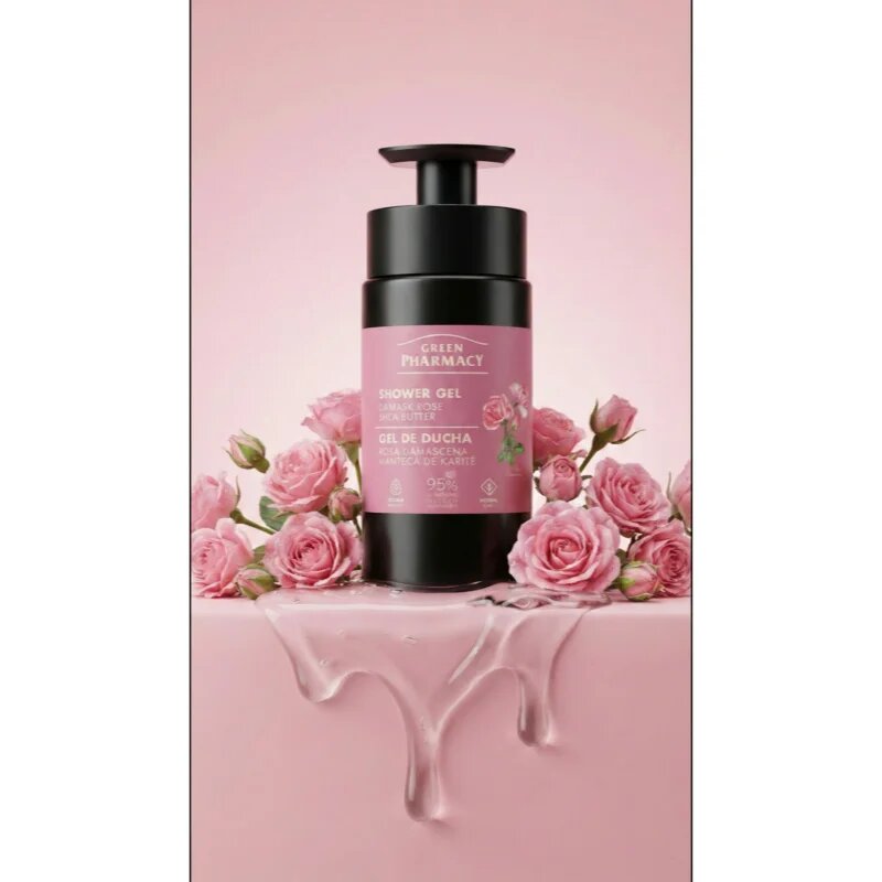 Green Pharmacy Damask Rose & Shea Butter sprchový gel 739 ml