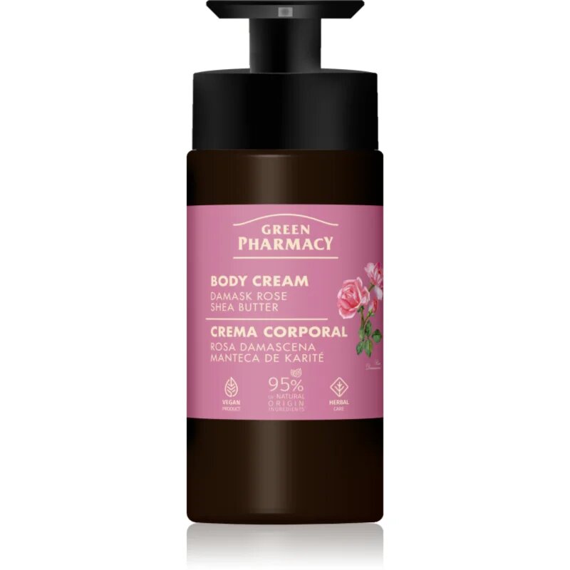 Green Pharmacy Damask Rose & Shea Butter tělový krém 739 ml