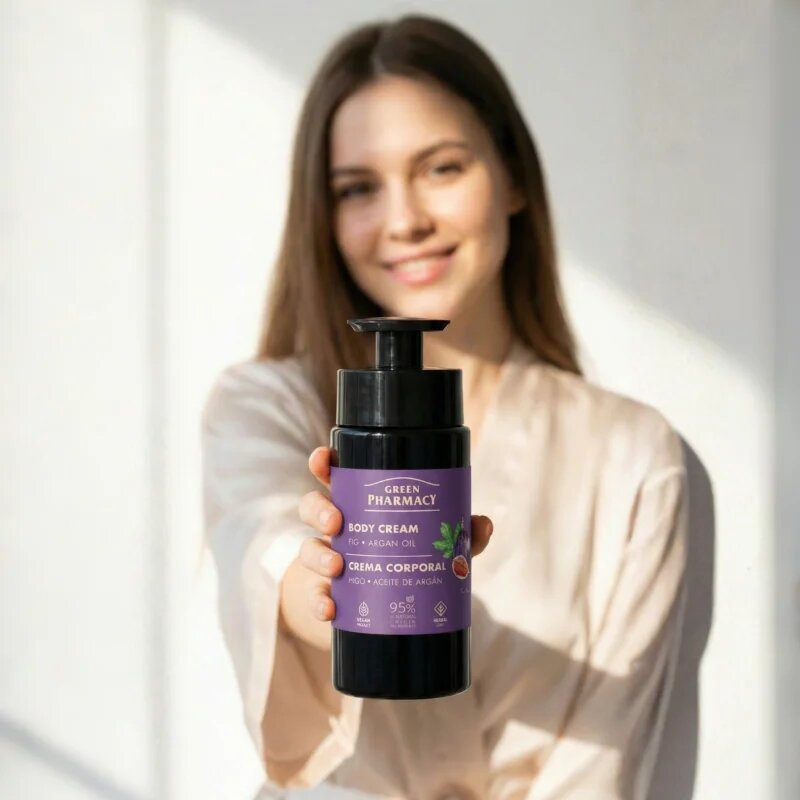Green Pharmacy Fig & Argan Oil tělový krém 739 ml