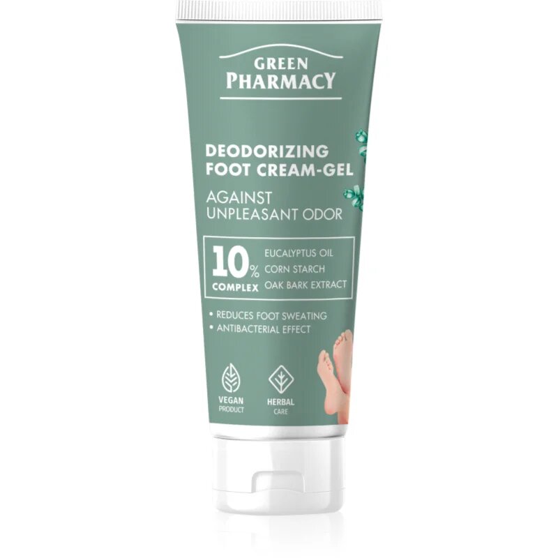 Green Pharmacy Foot Care Deodorizing Foot Cream-Gel Against Unpleasant Odor gelový krém na nohy 75 ml