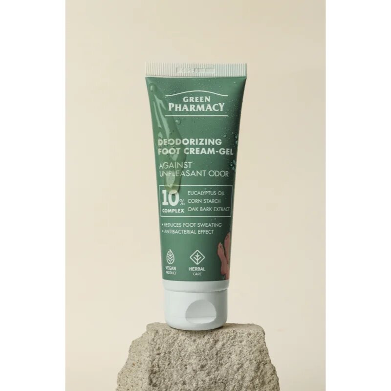 Green Pharmacy Foot Care Deodorizing Foot Cream-Gel Against Unpleasant Odor gelový krém na nohy 75 ml
