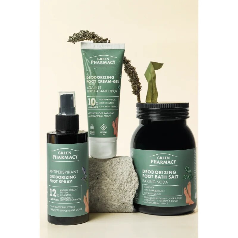 Green Pharmacy Foot Care Deodorizing Foot Cream-Gel Against Unpleasant Odor gelový krém na nohy 75 ml