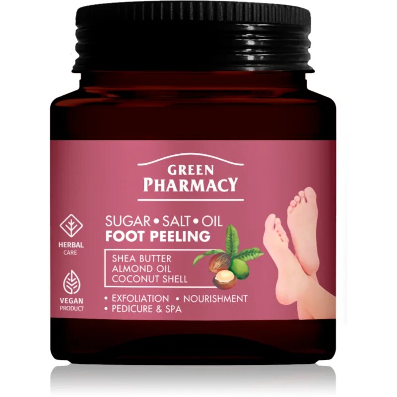 Green Pharmacy Foot Care Regenerating Sugar-Salt Oil Foot Peeling exfoliační peeling na nohy 300 ml