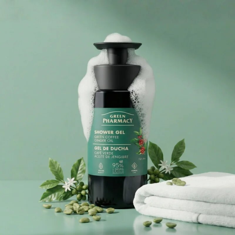 Green Pharmacy Green Coffee & Ginger Oil sprchový gel 739 ml
