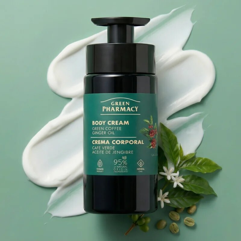 Green Pharmacy Green Coffee & Ginger Oil tělový krém 739 ml