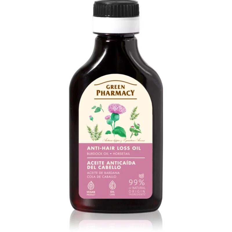 Green Pharmacy Horsetail Burdock Oil lopuchový olej proti padání vlasů 100 ml