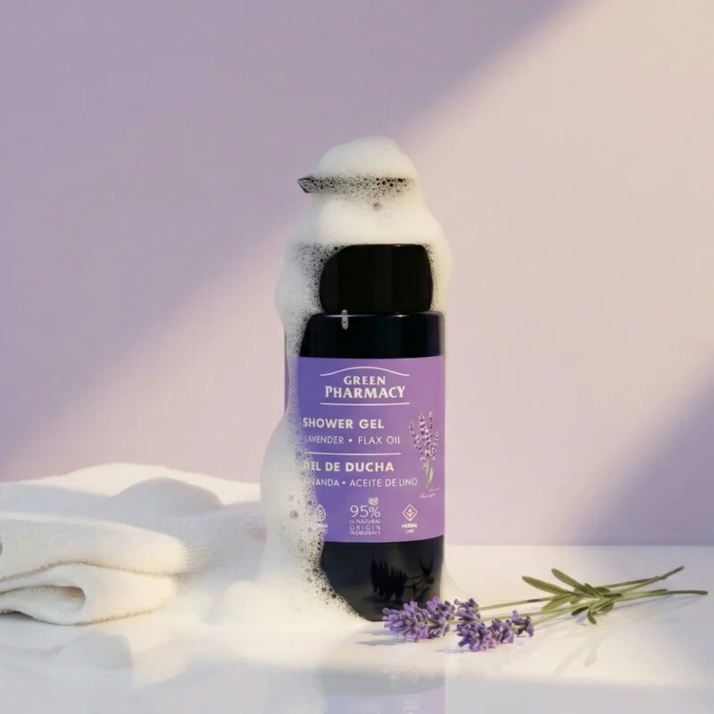 Green Pharmacy Lavender & Flax Oil sprchový gel 739 ml