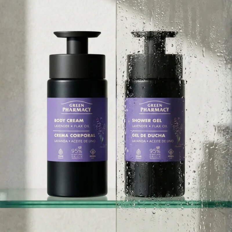 Green Pharmacy Lavender & Flax Oil sprchový gel 739 ml