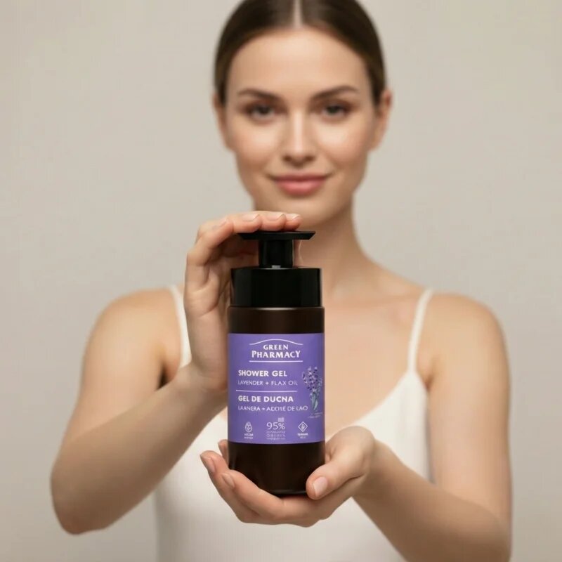 Green Pharmacy Lavender & Flax Oil sprchový gel 739 ml