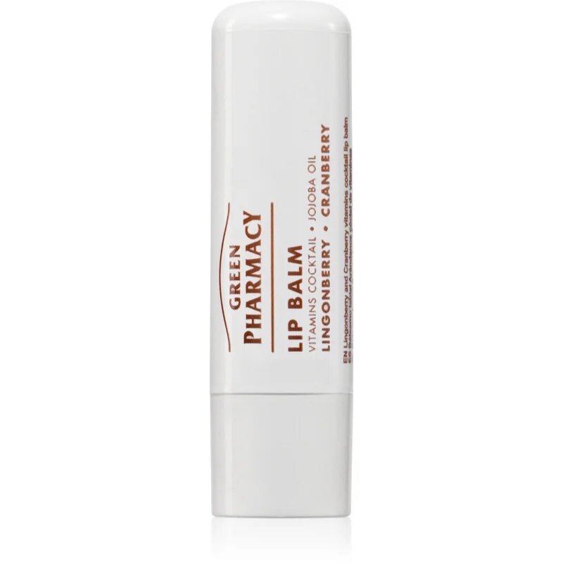 Green Pharmacy Lingonberry and Cranberry Lip Balm vyživující balzám na rty 3.6 ml