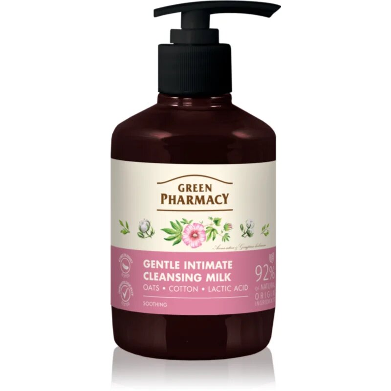 Green Pharmacy Oats & Cotton mléko na intimní hygienu 370 ml