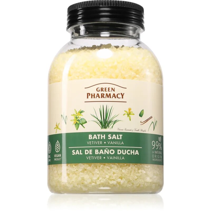 Green Pharmacy Vetiver & Vanilla Bath Salt relaxační sůl do koupele 1000 g