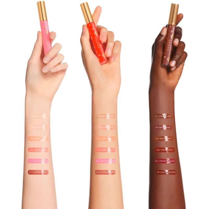 Gucci Beauty Gloss à Lèvres lesk na rty pro větší objem odstín 414 Virginia Fuchsia 6.5 ml