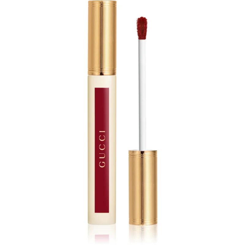Gucci Beauty Glow Oil-In-Water Tint Liquid Lipstick lesklá hydratační tekutá rtěnka odstín 129 Paula Maple 6.5 ml
