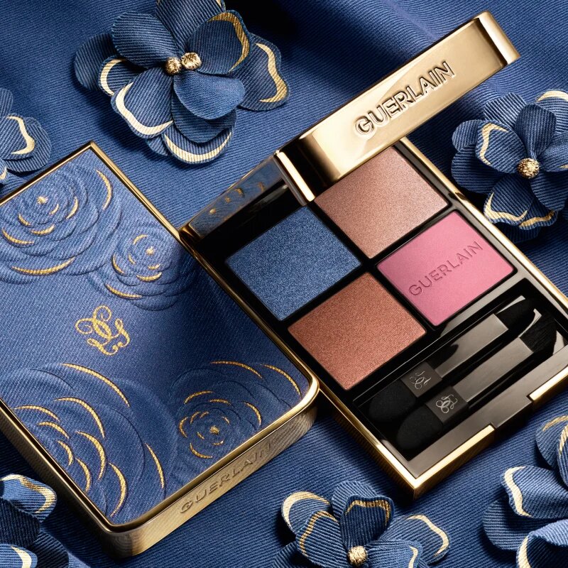 GUERLAIN Blooming Denim Ombres G paletka očních stínů limitovaná edice 396 Denim Blossom 6 g