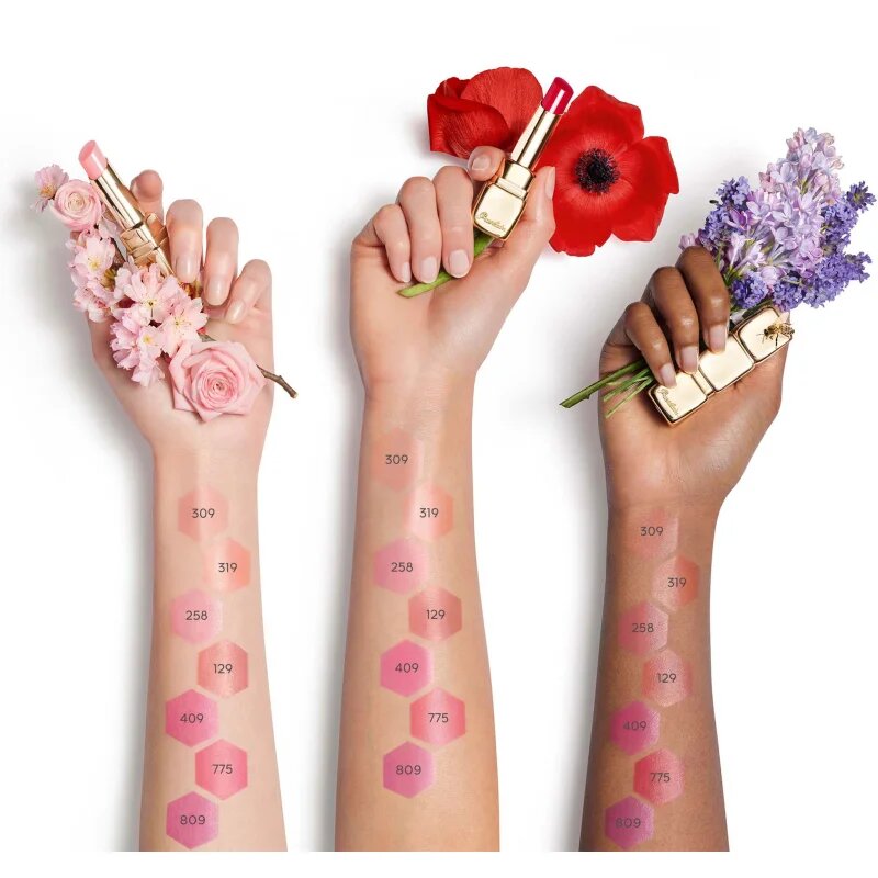GUERLAIN KissKiss Bee Glow vyživující a hydratační balzám na rty odstín 129 Blossom Kiss 3.2 g