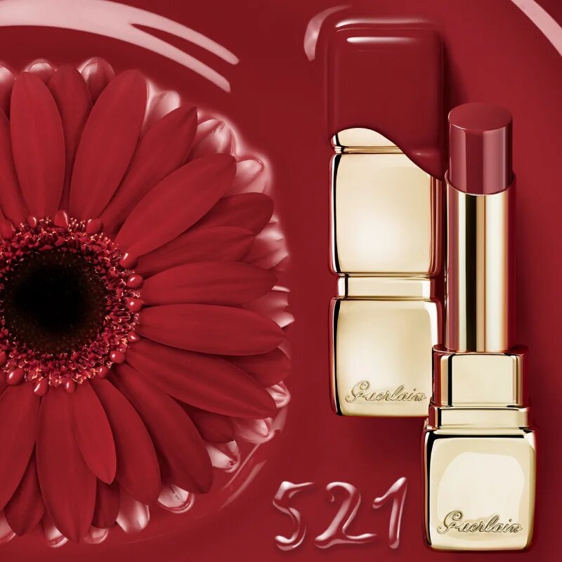 GUERLAIN KissKiss Shine Bloom lesklá rtěnka odstín 521 Kiss to Say 3.5 g