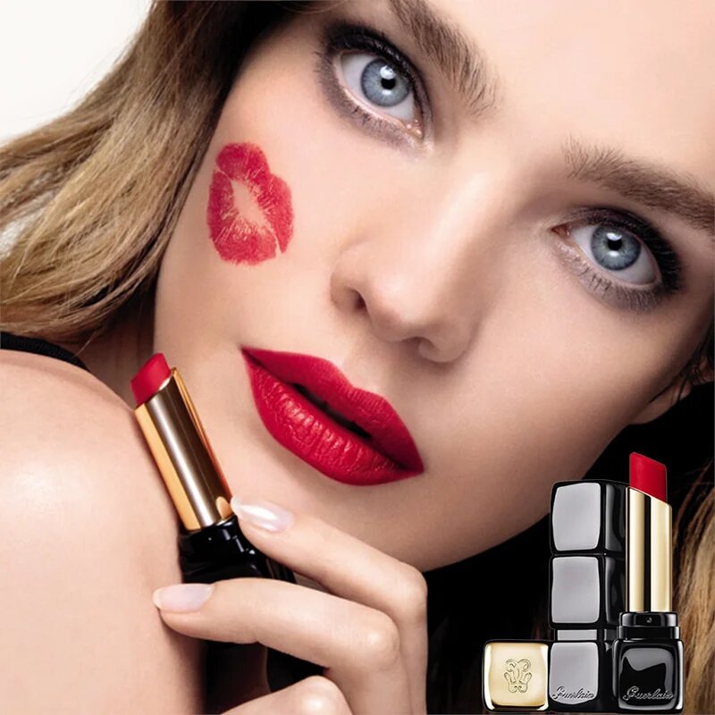 GUERLAIN KissKiss Tender Matte dlouhotrvající rtěnka s matným efektem odstín 775 Kiss Rouge 2.8 g