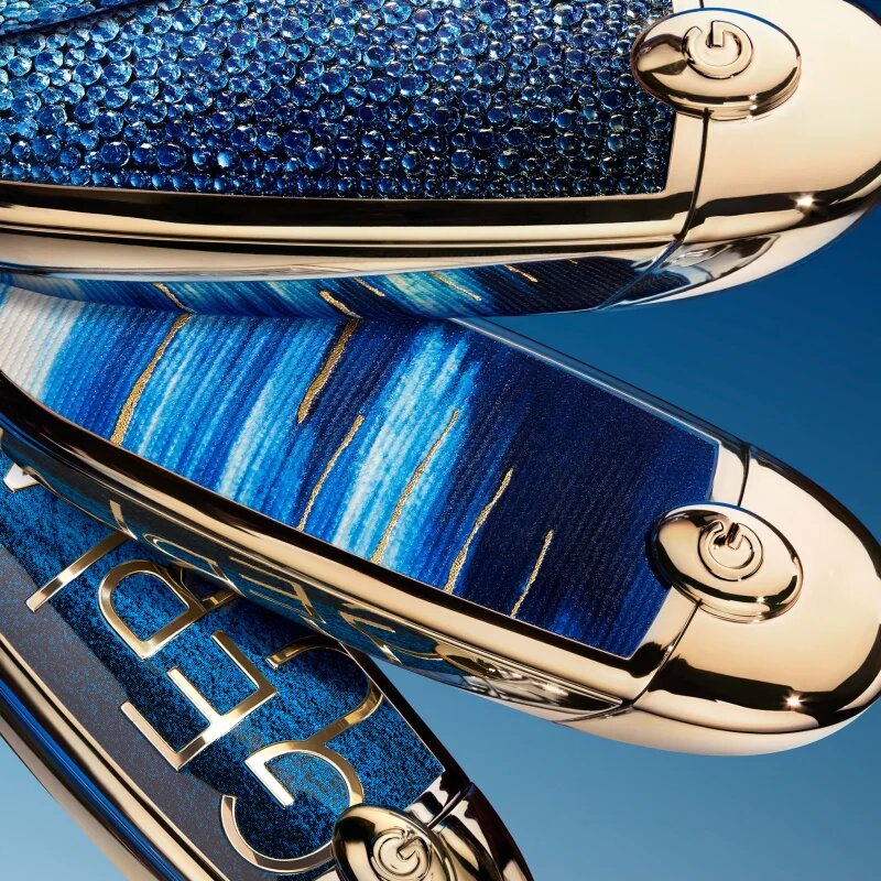 GUERLAIN L'Heure Bleue Double Mirror Jewel Case pouzdro na rtěnku se zrcátkem Bleu Astral 1 ks