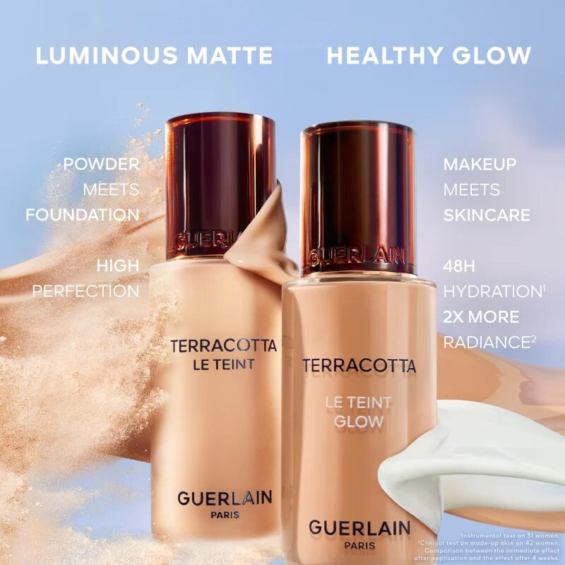 GUERLAIN Terracotta Le Teint Glow tekutý rozjasňující make-up pro přirozený vzhled odstín 4W Warm 35 ml