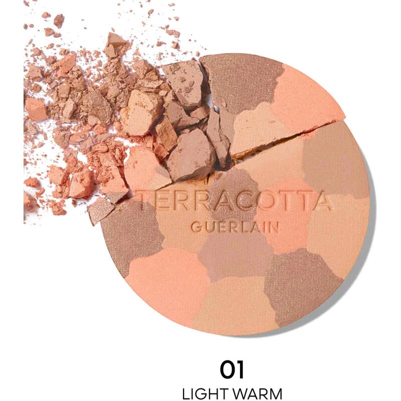 GUERLAIN Terracotta Light bronzující rozjasňující pudr plnitelný odstín 01 Light Warm 10 g