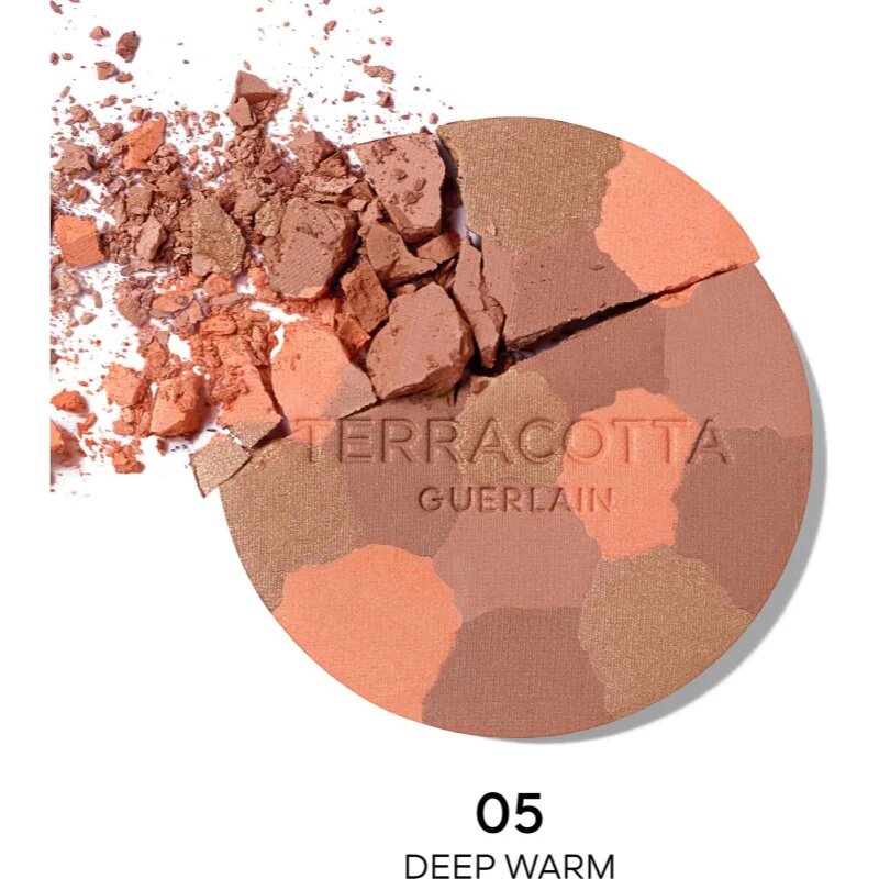 GUERLAIN Terracotta Light bronzující rozjasňující pudr plnitelný odstín 05 Deep Warm 10 g