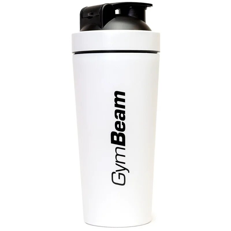 GymBeam Šejkr Steel sportovní šejkr barva White 1 ks