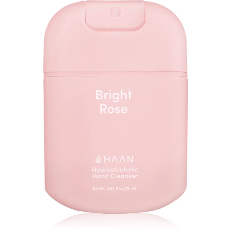 HAAN Hand Cleanser Bright Rose čisticí sprej na ruce s antibakteriální přísadou Mini 19 ml
