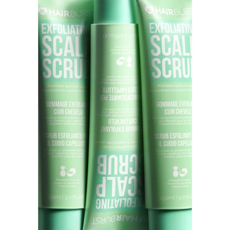 Hairburst Exfoliating Scalp Scrub vlasový peeling pro podporu růstu vlasů 150 ml