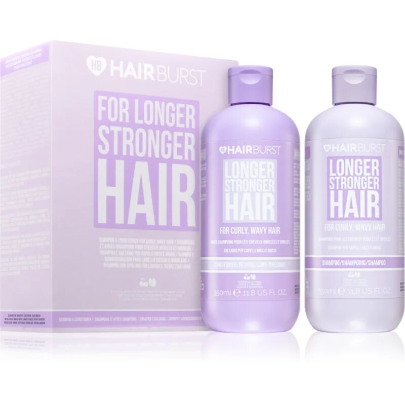 Hairburst Longer Stronger Hair Curly Wavy Hair Set dárková sada pro kudrnaté vlasy
