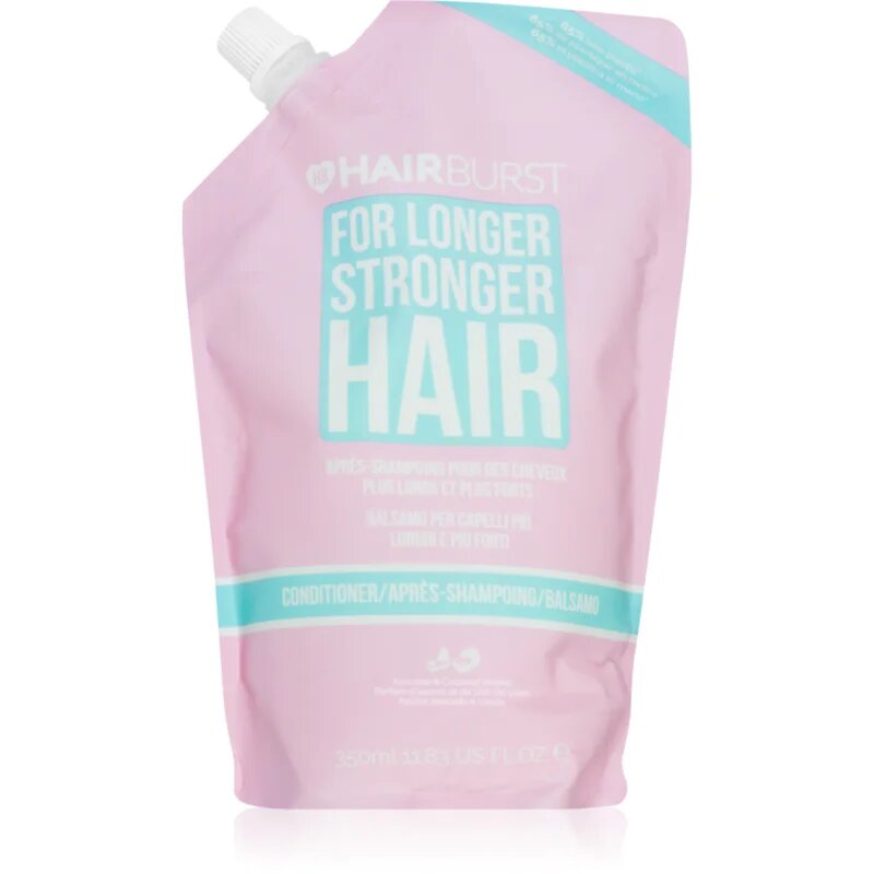 Hairburst Longer Stronger Hair Refill vyživující kondicionér pro posílení a lesk vlasů 350 ml