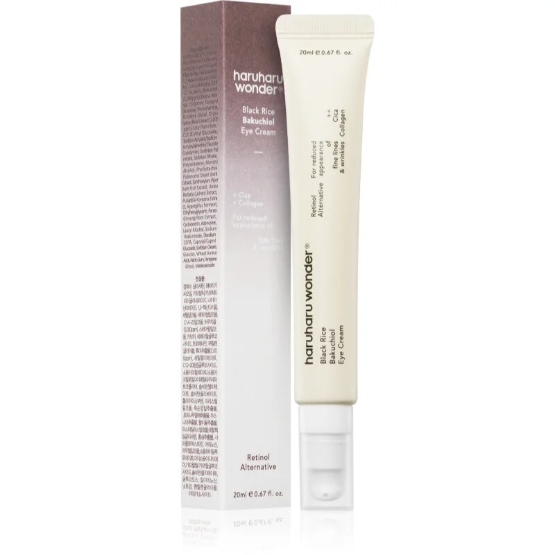 Haruharu Wonder Black Rice Bakuchiol Eye Cream protivráskový oční krém pro výživu a hydrataci 20 ml