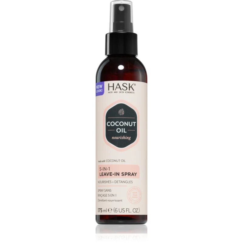 HASK Monoi Coconut Oil bezoplachový sprej pro lesk a hebkost vlasů 175 ml