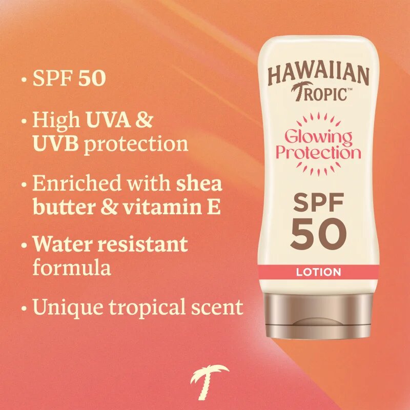 Hawaiian Tropic Glowing Protection Sunscreen Lotion mléko na opalování SPF 50 170 ml