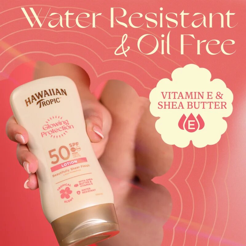 Hawaiian Tropic Glowing Protection Sunscreen Lotion mléko na opalování SPF 50 170 ml