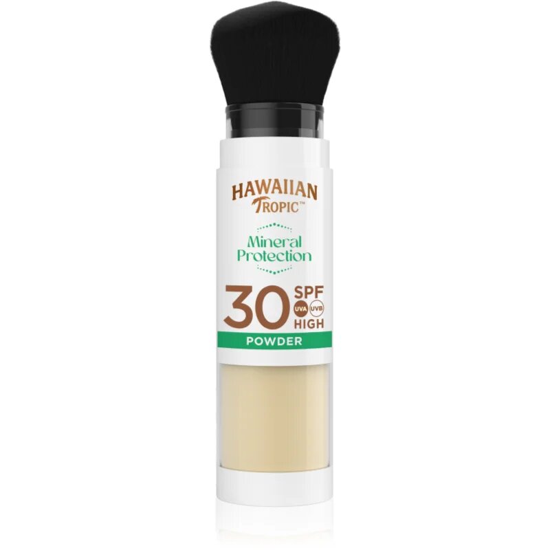 Hawaiian Tropic Mineral Protection Powder Brush ochranný voděodolný opalovací pudr SPF 30 4.25 g