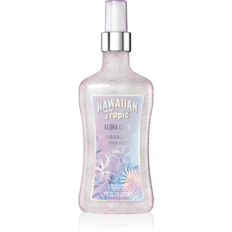 Hawaiian Tropic Perfumes Aloha Coco Shimmer tělový sprej se třpytkami pro ženy 250 ml