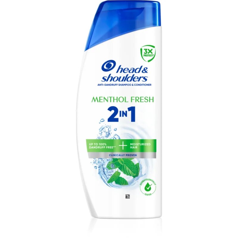 Head & Shoulders Menthol Fresh 2in1 šampon a kondicionér 2 v 1 proti lupům 400 ml