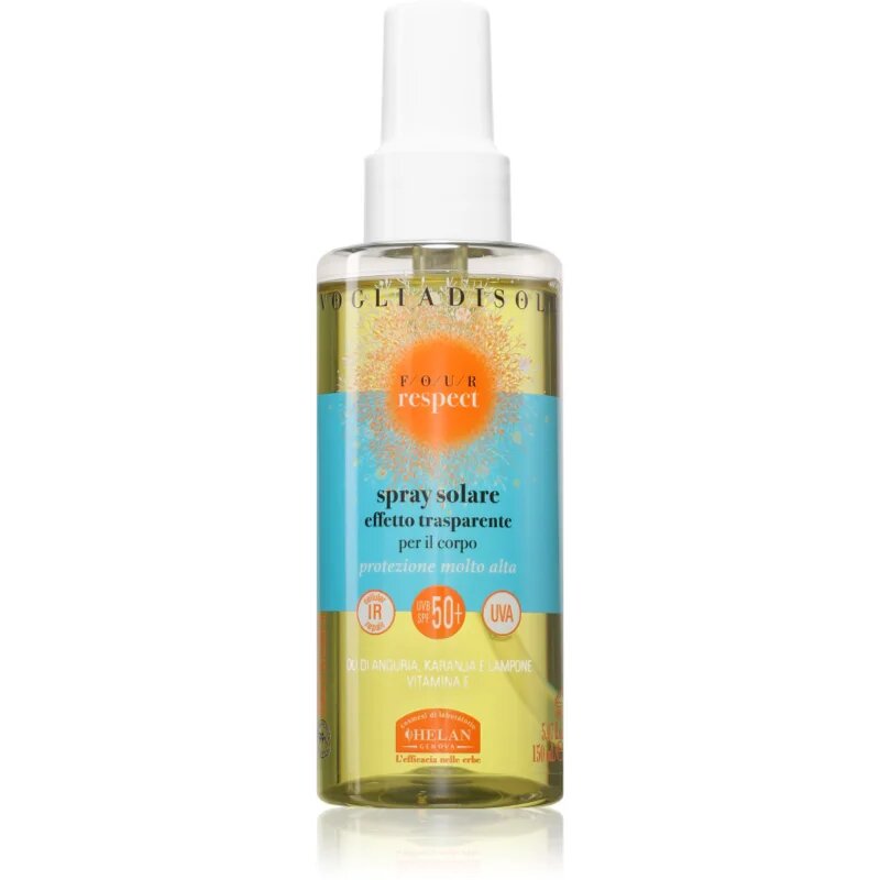 Helan VOGLIA DI SOLE FOUR RESPECT Suntan Spray SPF50+ ochranný sprej na opalování SPF 50+ 150 ml