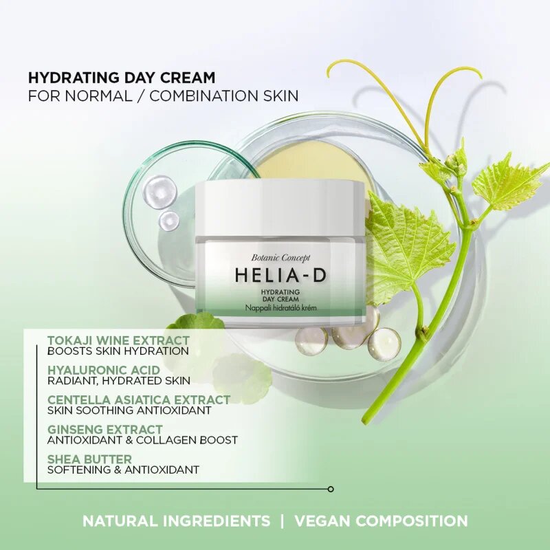 Helia-D Botanic Concept hydratační denní krém pro normální až smíšenou pleť 50 ml