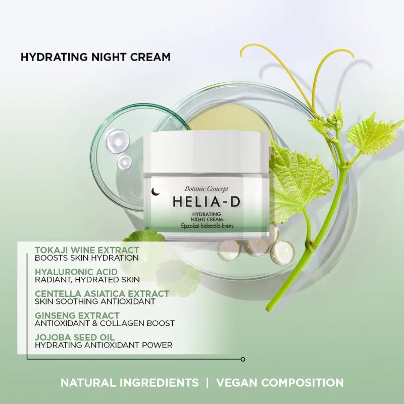 Helia-D Botanic Concept hydratační noční krém 50 ml