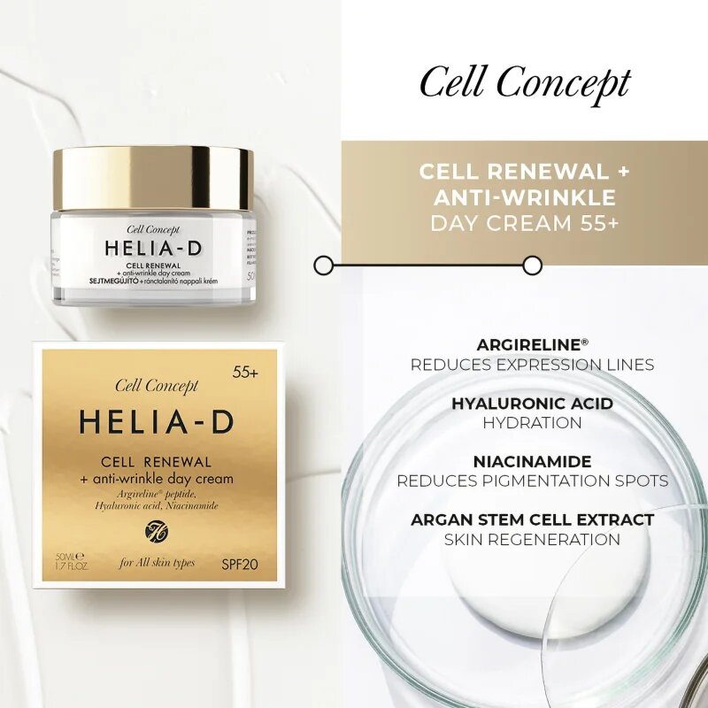 Helia-D Cell Concept denní krém proti vráskám SPF 15 55+ 50 ml