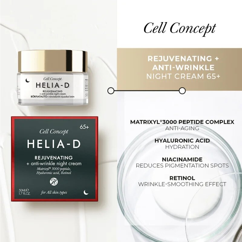 Helia-D Cell Concept noční omlazující krém 65+ 50 ml