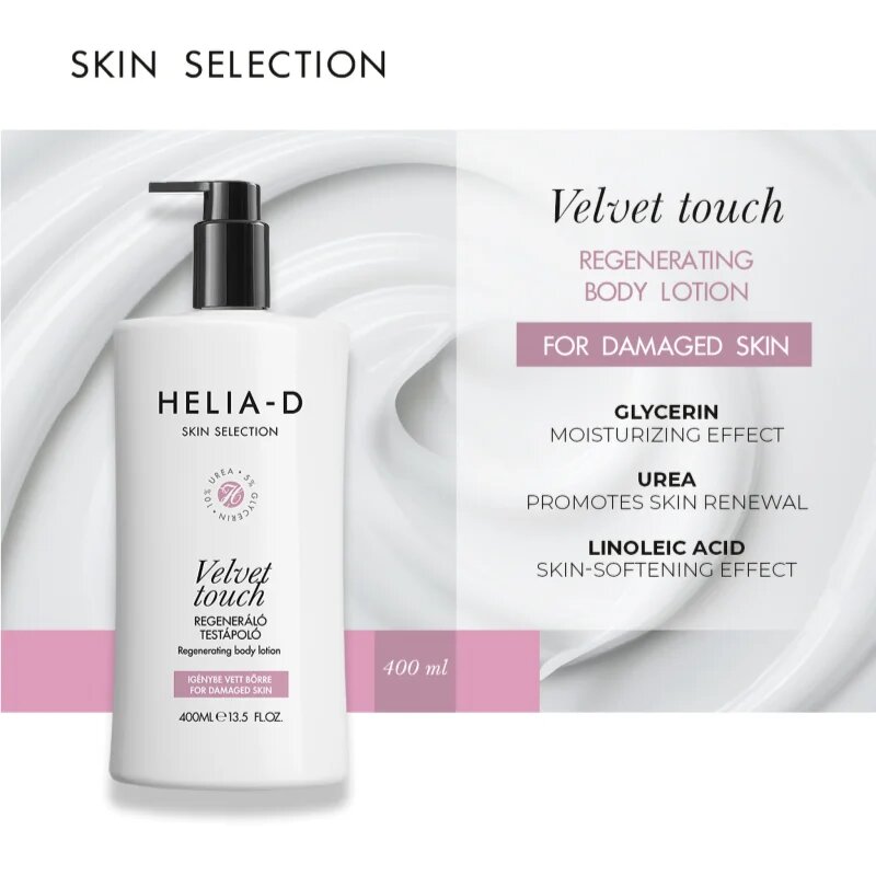 Helia-D Skin Selection regenerační tělové mléko na popraskanou pokožku 400 ml